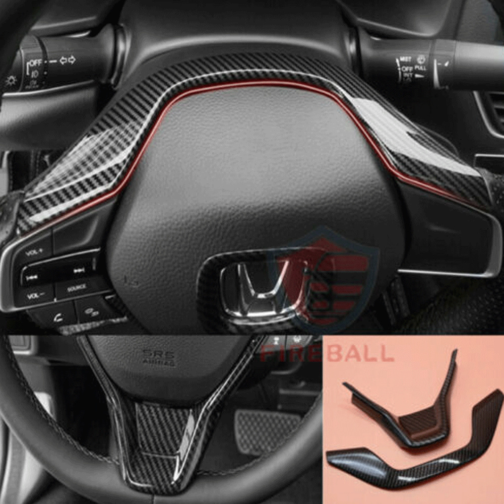Carbon Fiber Style Steering Wheel Frame Cover Trim FOR HONDA ACCORD 2018-2021 US