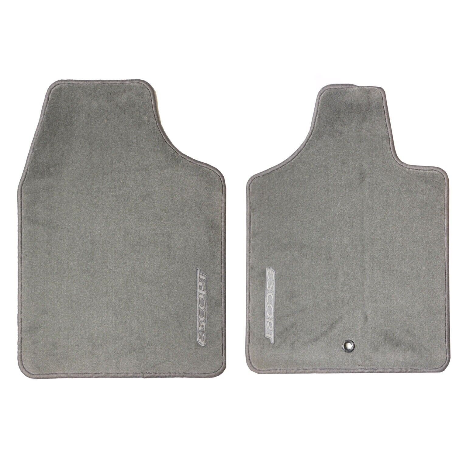 OEM 1997-2003 Ford Escort Gray Carpeted Logo Front Floor Mat Set  F8CZ5413086AAC