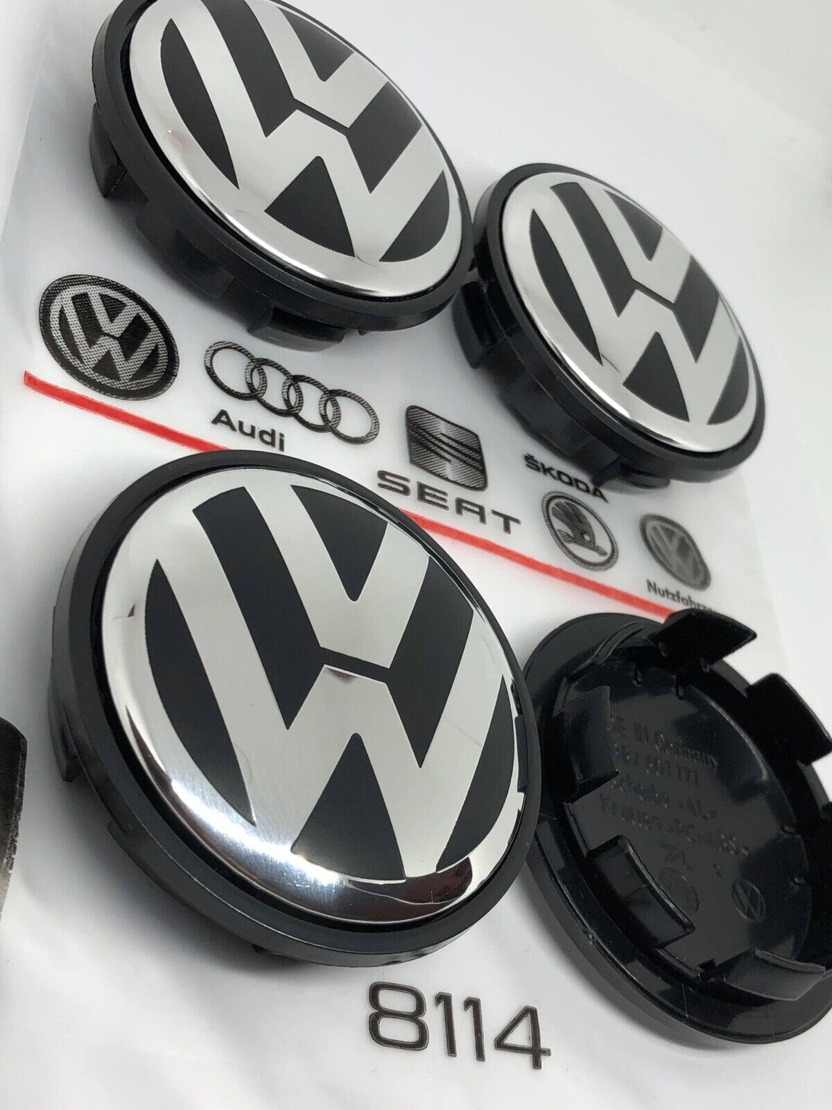 4x OEM GENUINE BRAND NEW VW Volkswagen Wheel Center Caps 3B7601171 4 PCS SET