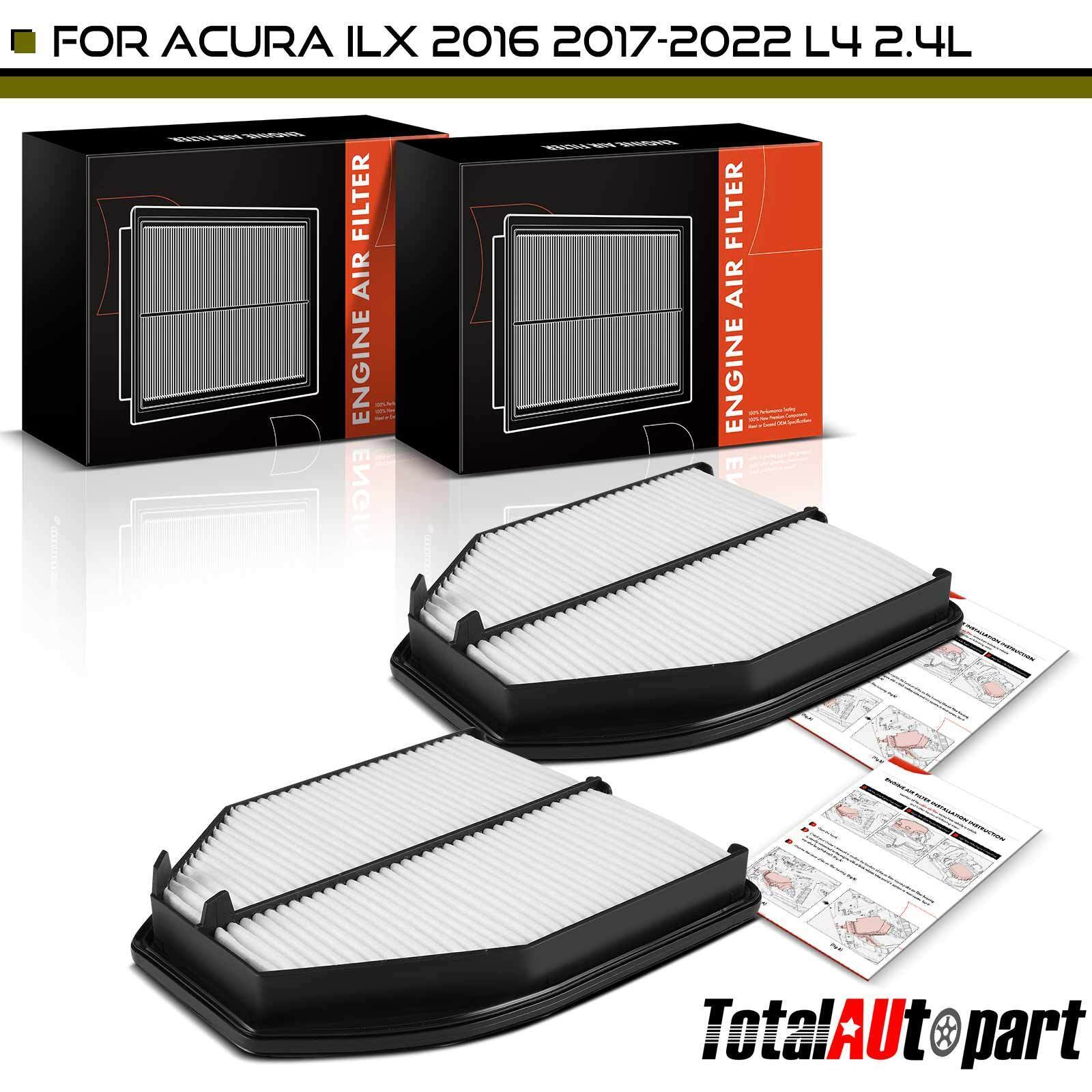 2Pcs Panel Engine Air Filter for Acura ILX 2016 2017 2018 2019 2020-2022 2.4L