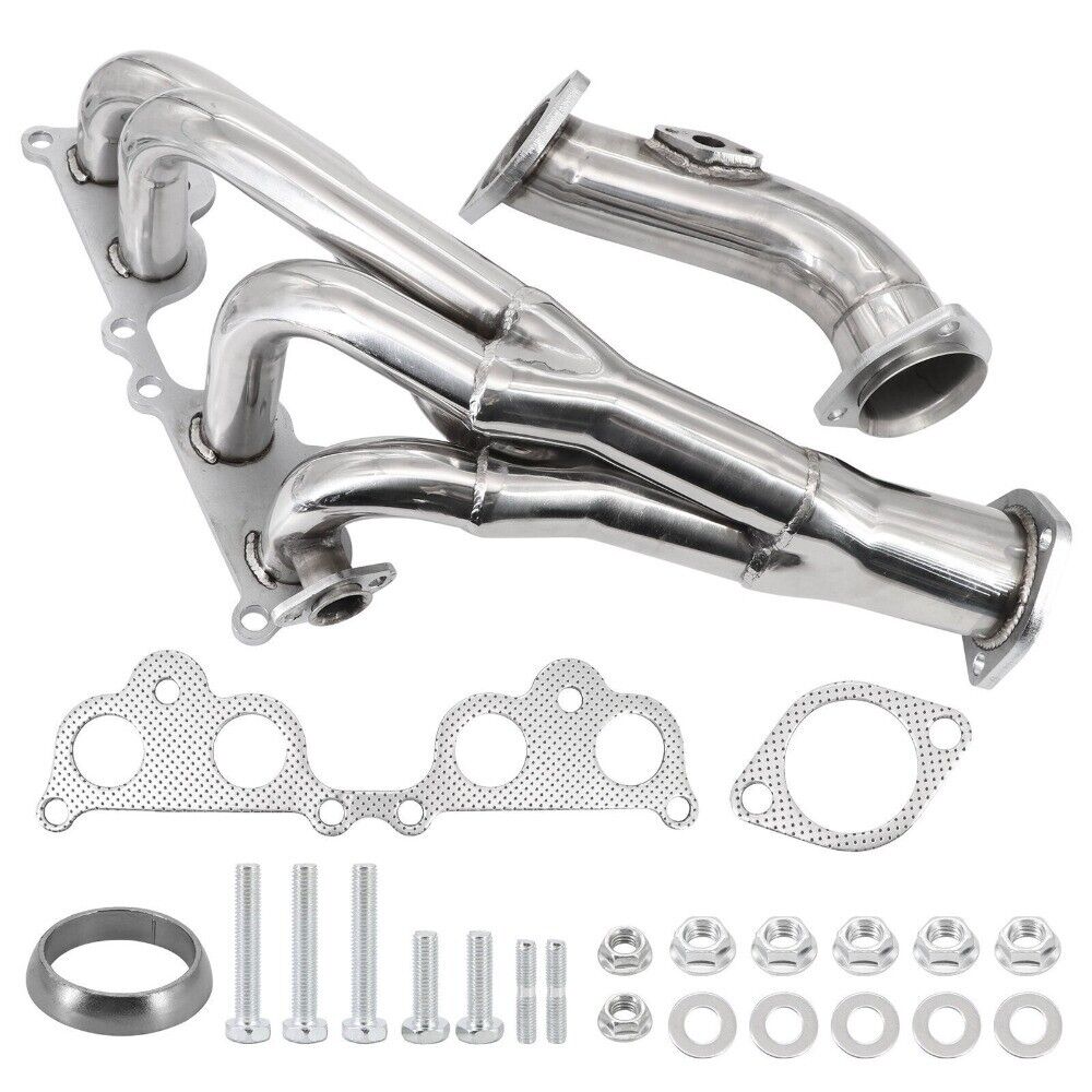 Stainless steel Exhaust Polished header for 95-01 Toyota Tacoma 2.4L 2.7L 4-2-1
