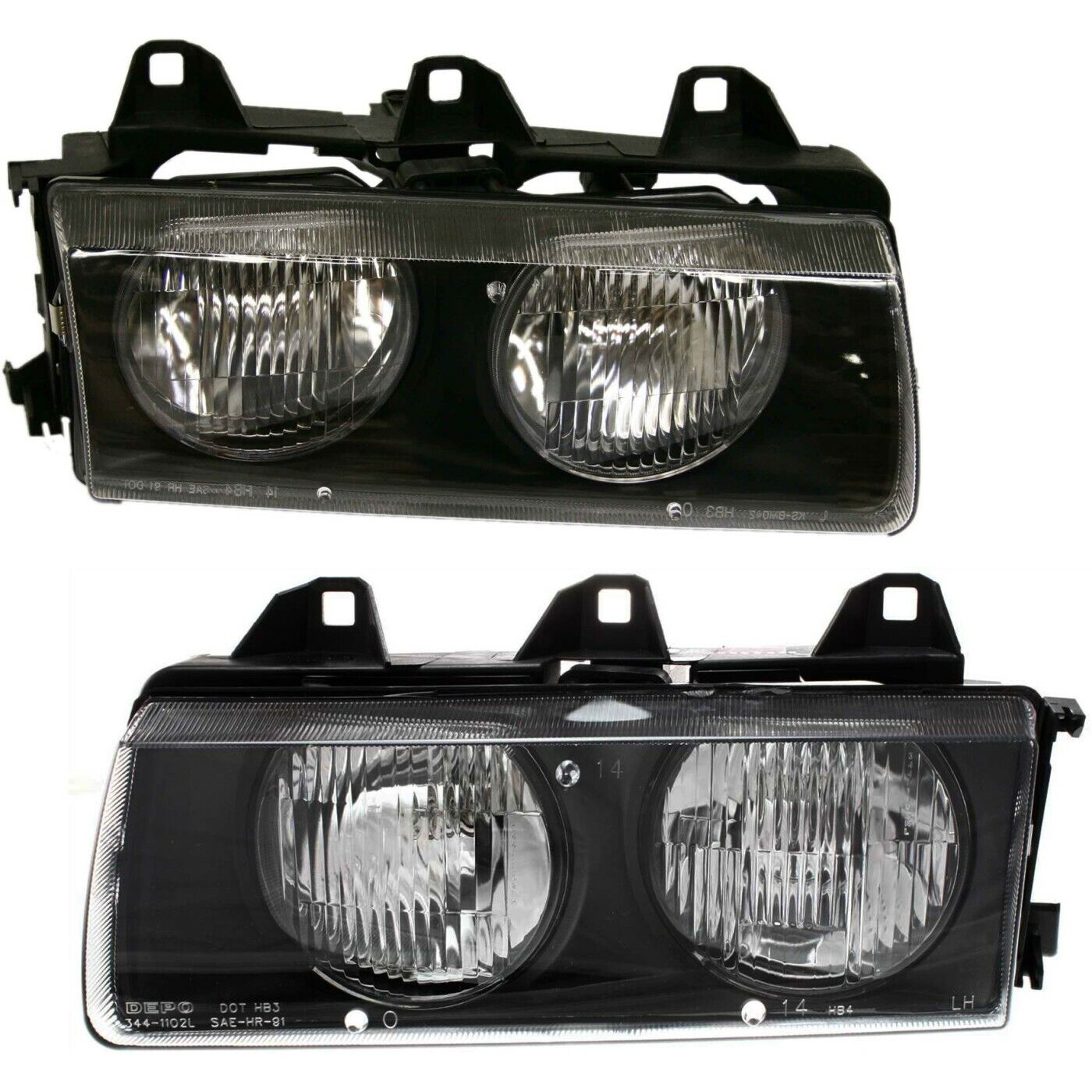 Headlight Set For 98-99 BMW 323i 96-99 328i Driver & Passenger Side w/ bulb