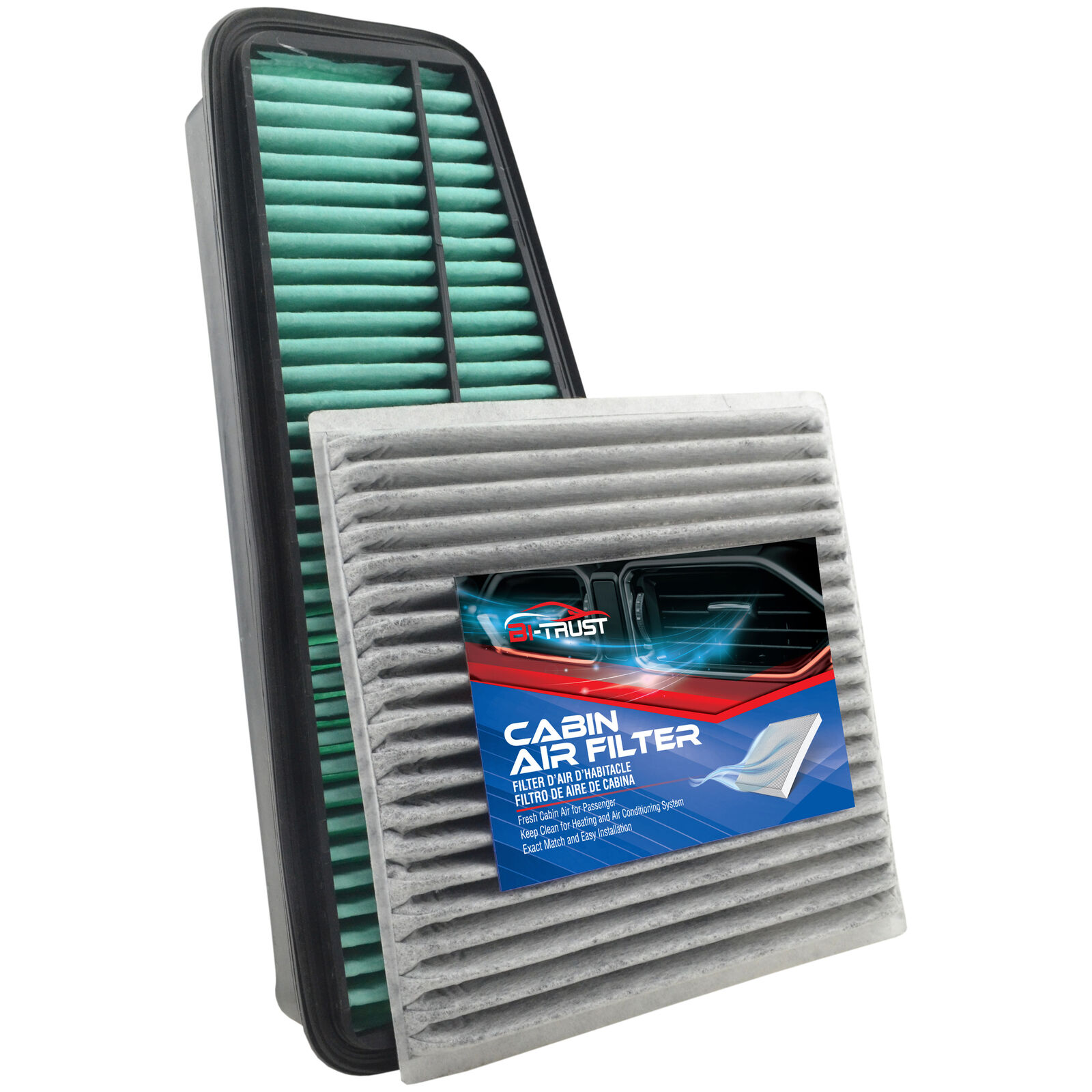 Engine and Carbon Cabin Air Filter Kit for Toyota 4Runner 03-09 Fj Cruiser 07-10