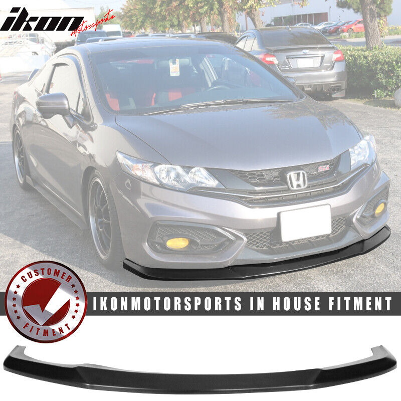 Fits 14-15 Honda Civic 2DR Coupe Front Bumper Lip Splitter Spoiler Unpainted PU