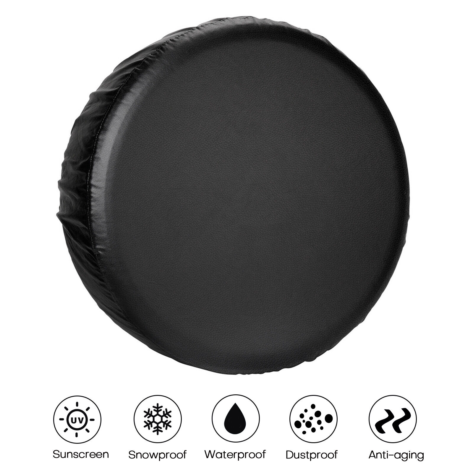 Universal 14inch Spare Tire Cover PU Leather Fit for Trailer RV Car Truck Wheel