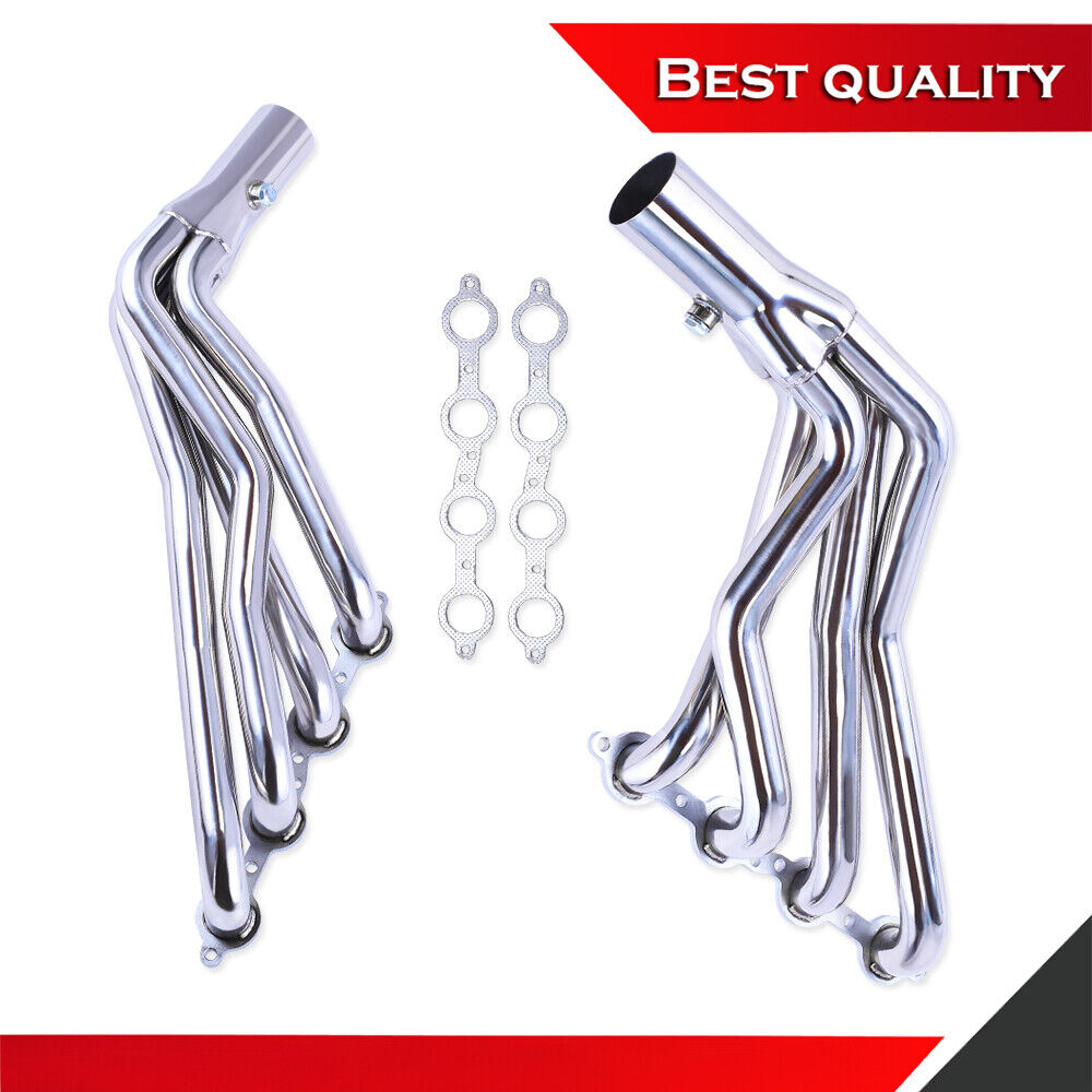 Exhaust Headers Suit Chevy GMC 07-14 4.8L 5.3L 6.0L Stainless Steel Long Tube