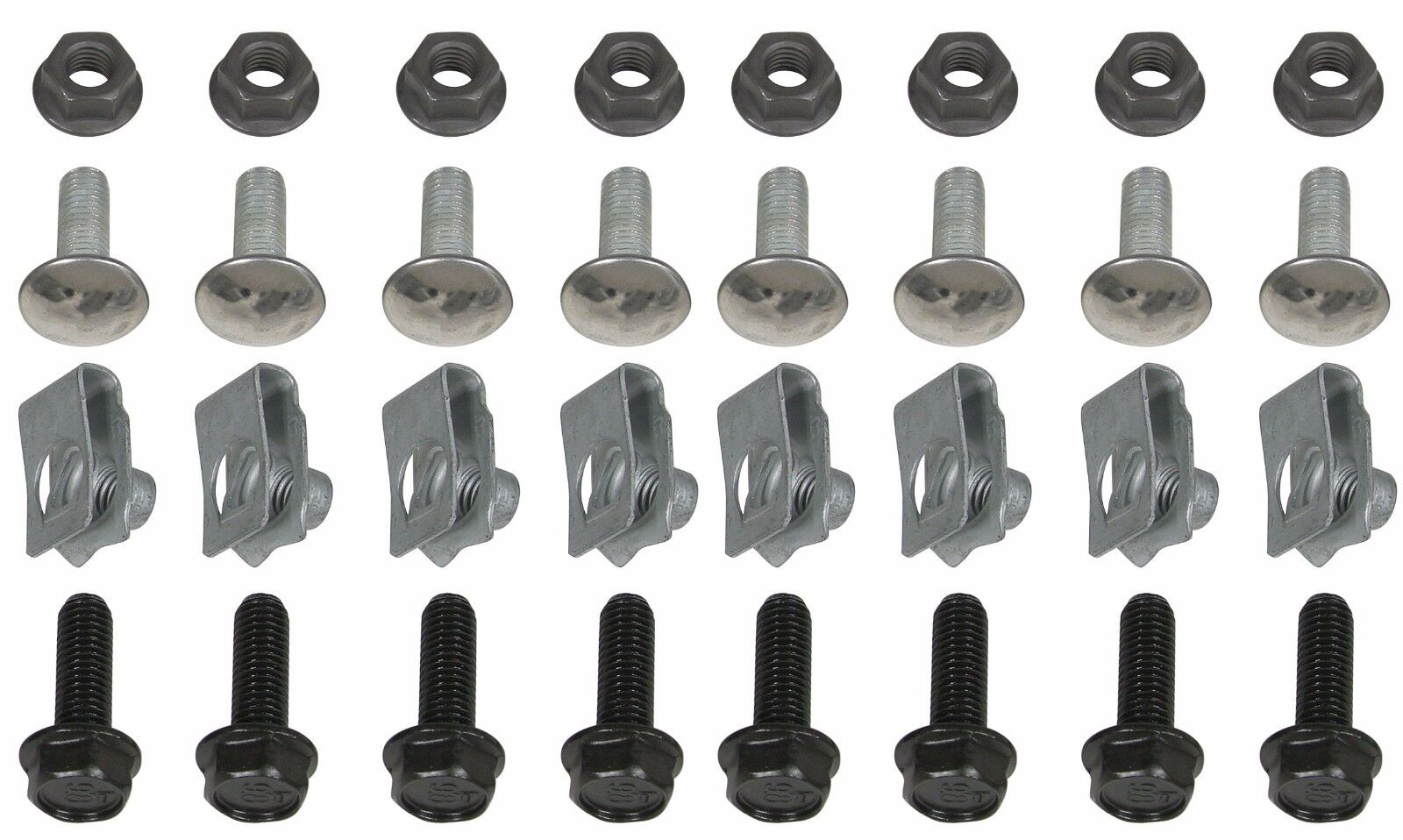 1978-1987 El Camino Complete New Rear Bumper Bolt Kit, Without Impact Strip
