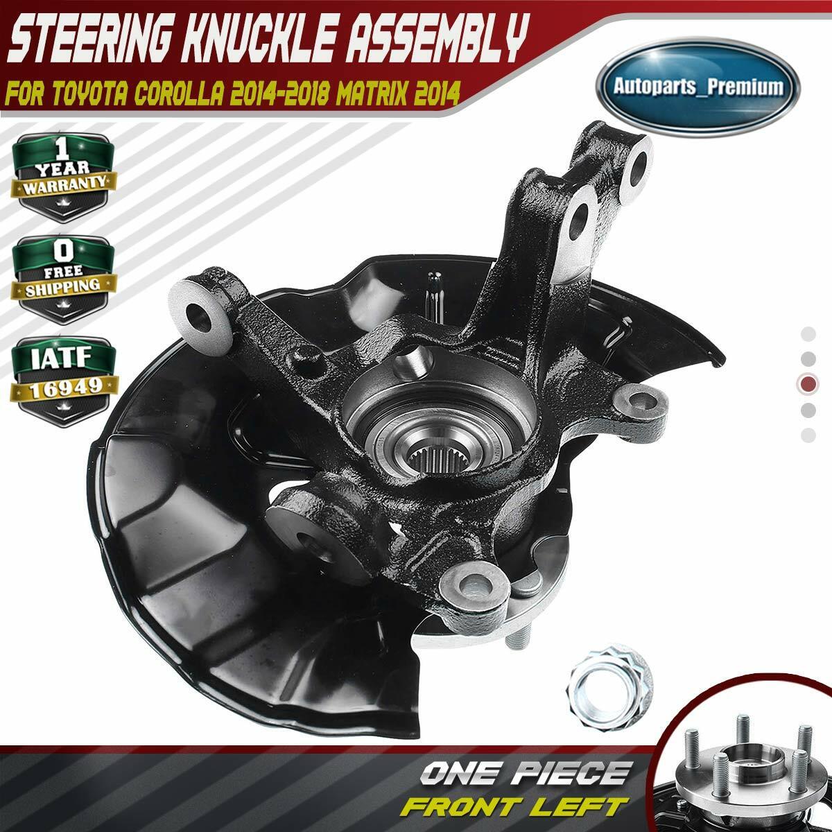 Front LH Steering Knuckle & Wheel Hub Bearing Assembly for Toyota Corolla 14-18