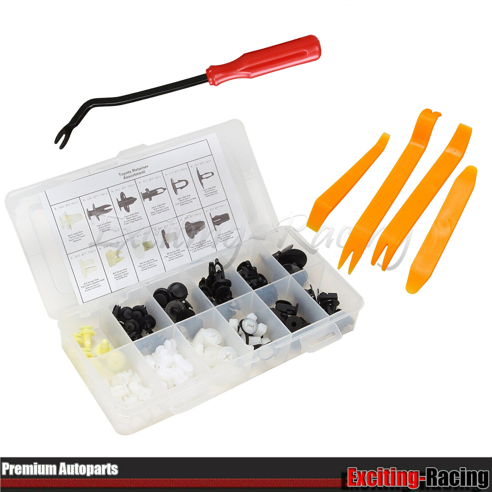 Car Trim Clip Body Retainer Kit +Tools 146Pcs For TOYOTA Fender Door Hood Bumper