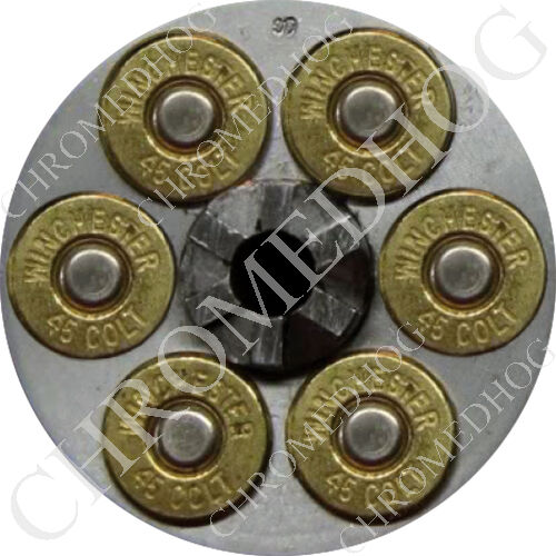 Premium Round 3M Epoxy Gel Domed Decal or Flat Sticker - Revolver Magnum Gun USA
