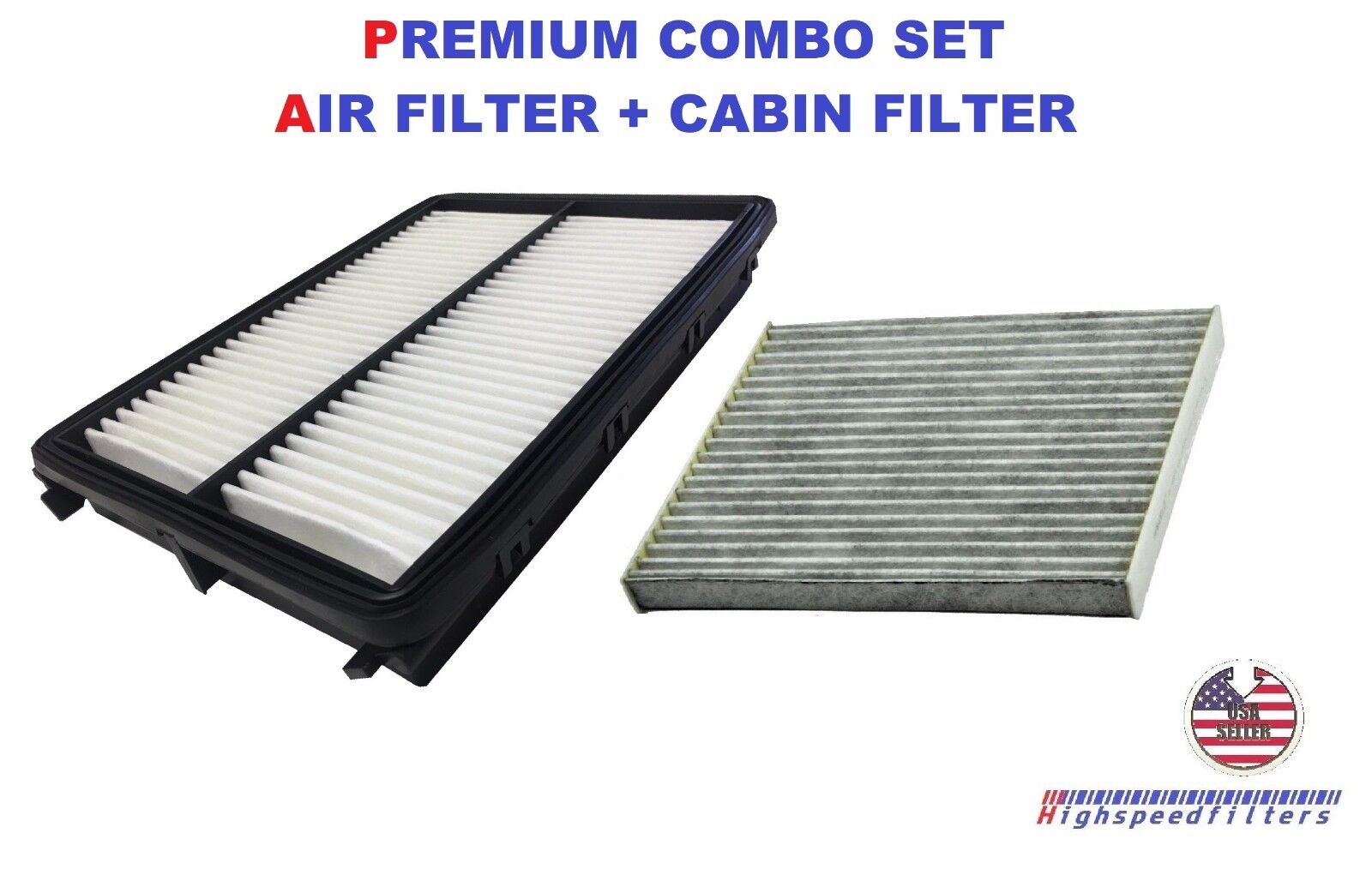 PREMIUM COMBO AIR FILTER + CHARCOAL CABIN FILTER for 2015 - 2021 KIA SEDONA
