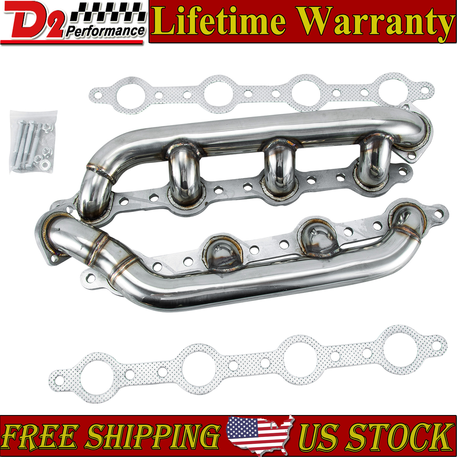 Stainless Steel Headers Manifold For 99-03 Ford 7.3L F250 F350 F450 Powerstroke