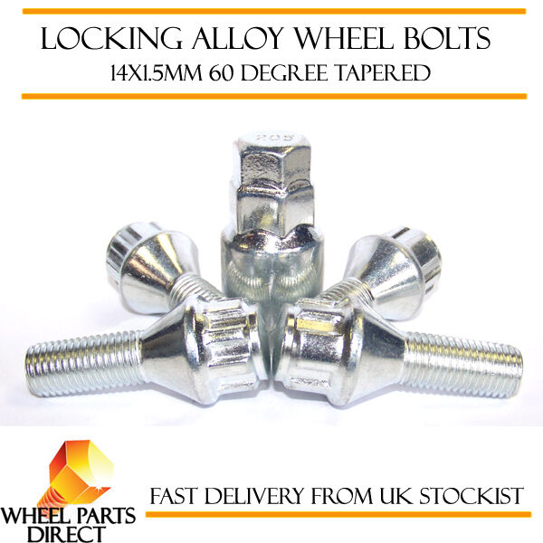 Locking Wheel Bolts 14x1.5 Nuts Tapered for VW Golf R32 [Mk4] 02-04