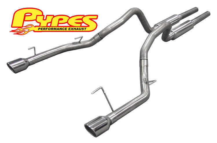 2005-2010 Ford Mustang GT V8 Catback Stainless Steel Exhaust Kit with 4' Tips
