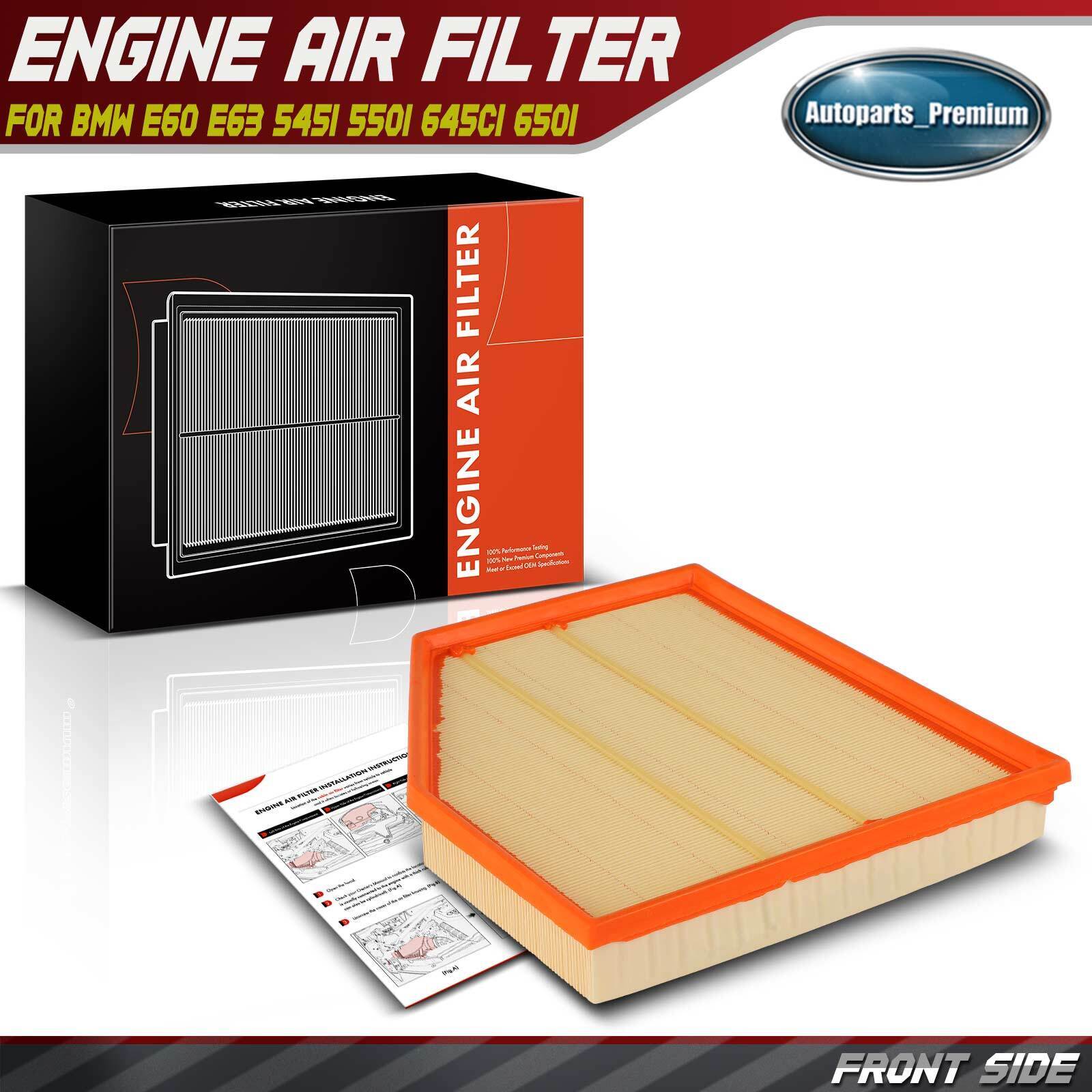 Engine Air Filter for BMW E60 E63 545i 550i 645Ci 650i V8 4.4L 4.8L 13717521023