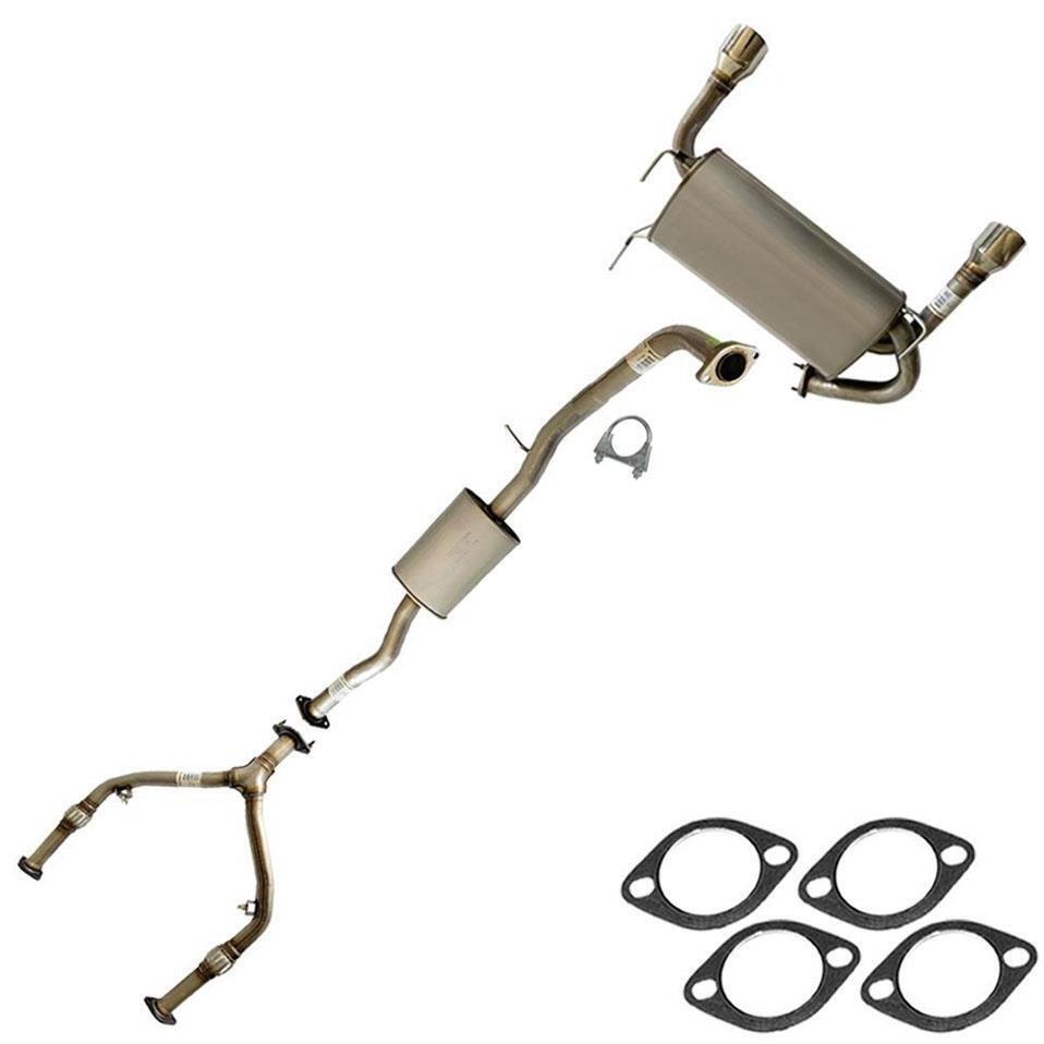 Stainless Steel Ypipe Resonator Muffler Exhaust System Kit fits: 2003-2008 FX35