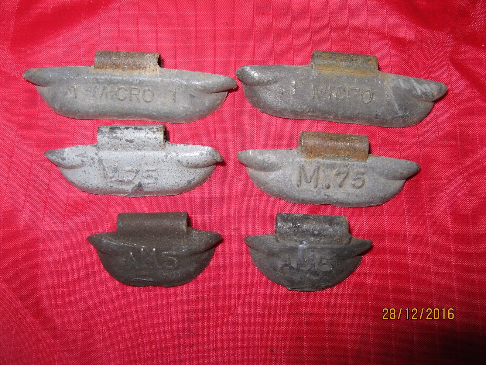 Micro Winged Wheel Weights 1, .75, .50 ounce 6 pieces Camaro Corvette Chevelle 