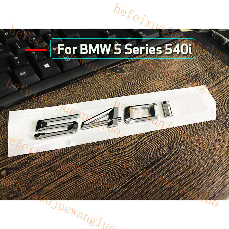Chrome “ 540 i ” Number Trunk Letters Emblem Badge Stickers for 5 Series 540 i
