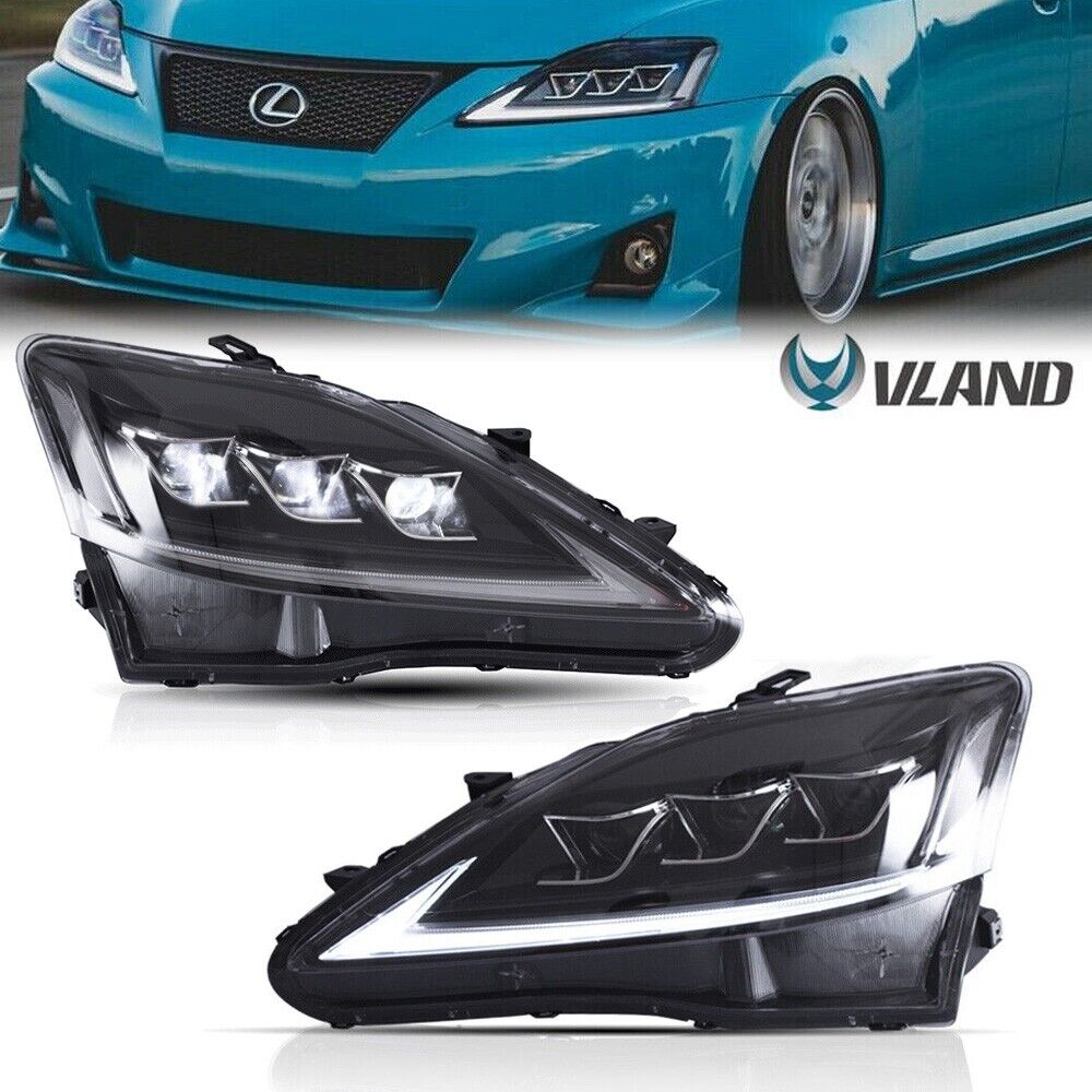 LH+RH Full LED Projector Headlight Assembly For 2006-2012 Lexus IS250 IS350 ISF