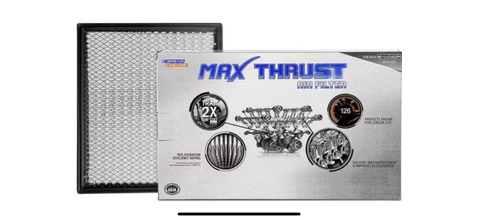 Spearhead MAX THRUST Performance Engine Air Filter (MT-900)