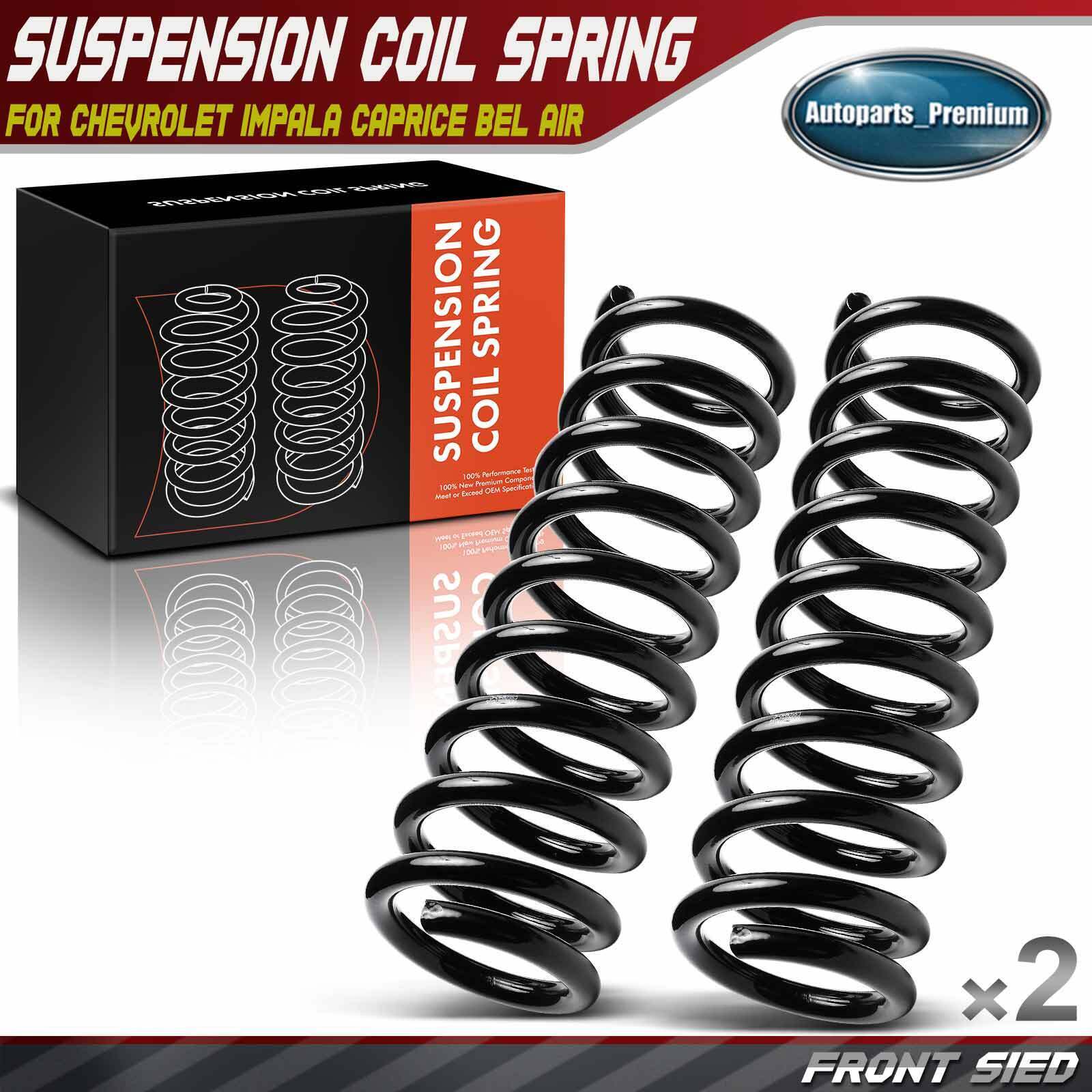 2Pcs Front Coil Springs for Chevy Impala Caprice Bel Air Biscayne Sedan Delivery