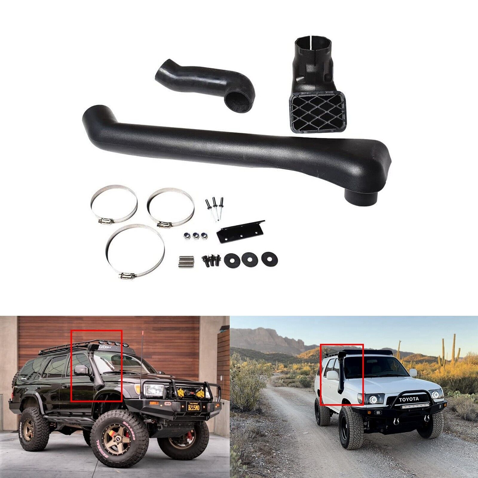 Snorkel Kit For 1995-2004 Toyota Tacoma 3.4L V6 Cold-Air Intake System Off road