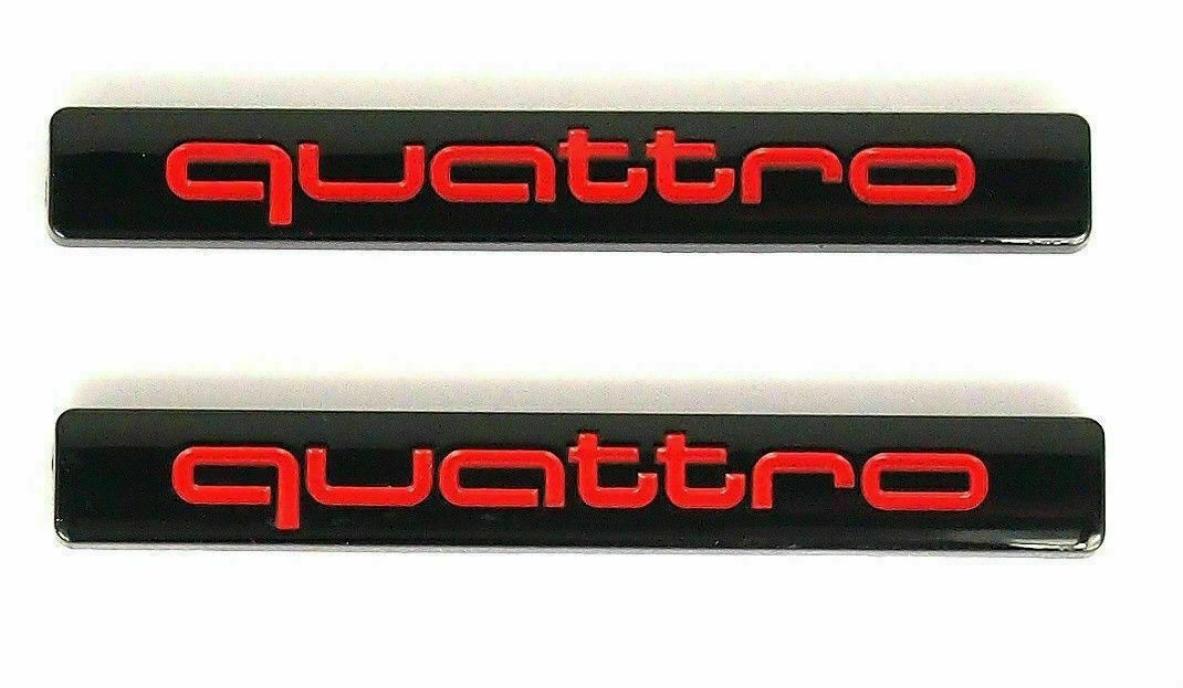 NEW 2x quattro trunk fender Badges Decal For AUDI A4-8 Q3-5 TT S4 s5 s6 s7