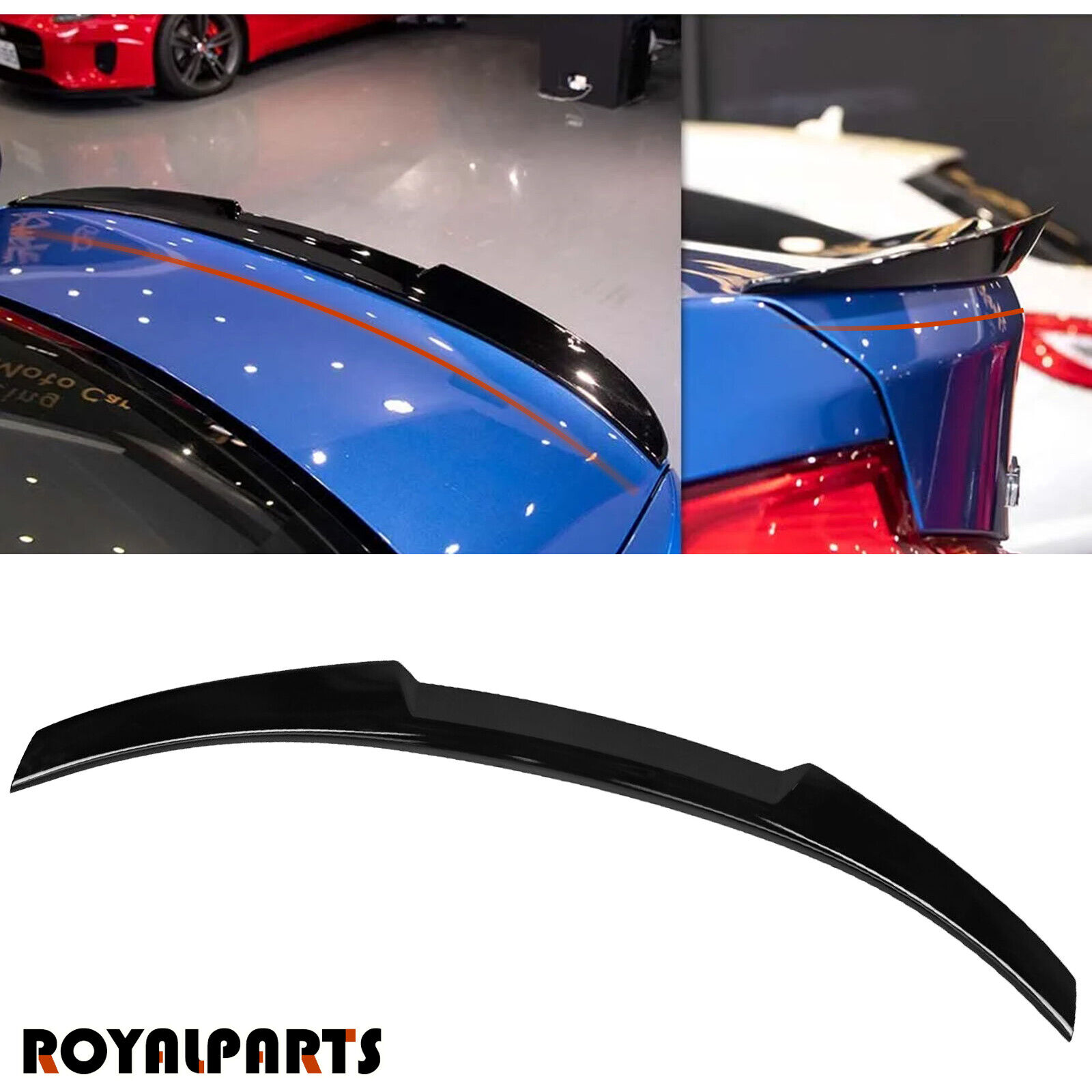 For BMW E90 M3 3 Series 335i 328i Gloss Black M4 Style Rear Spoiler Trunk Wing