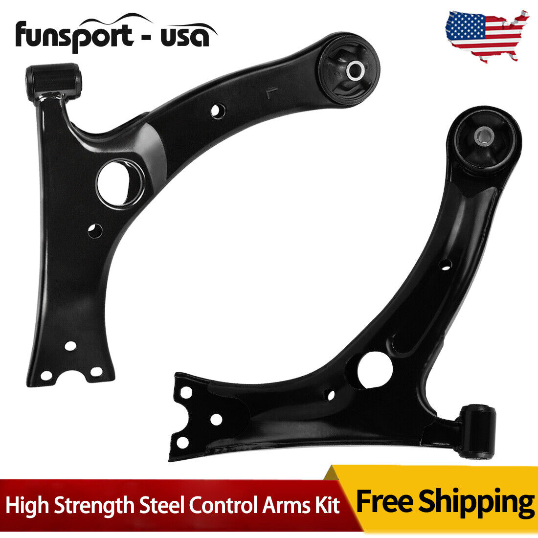 2x Front Lower Control Arms for 2003-2008 Toyota Matrix Corolla Pontiac Vibe