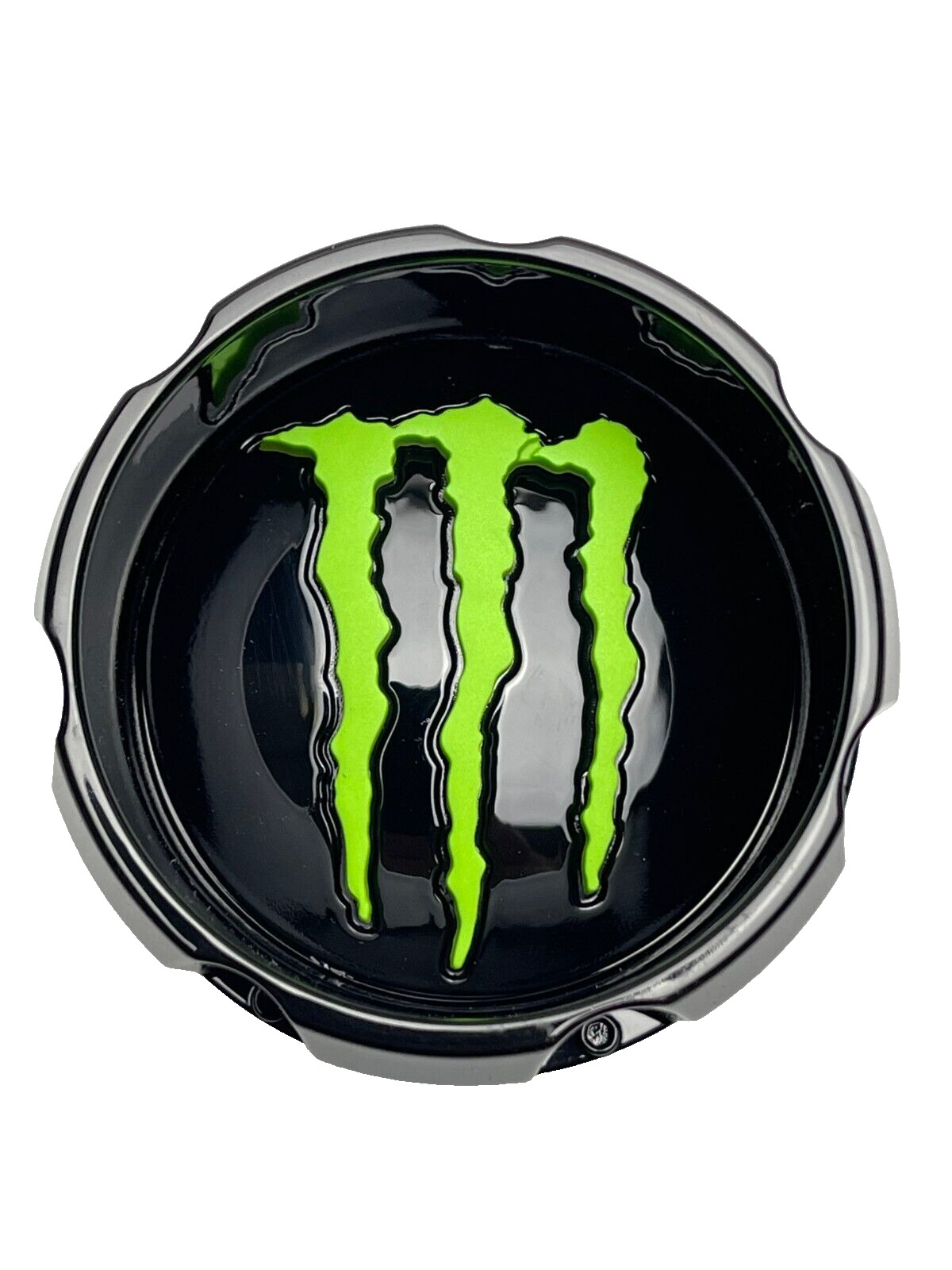 Monster Gloss Black/Green Logo Wheel Center Cap 825K82-B001+824K65-M(GR)-B001