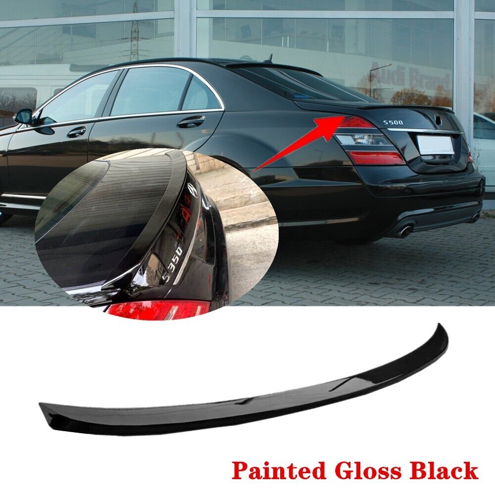 Fit For 07-13 Mercedes S Class W221 S550 S63 AMG Painted Rear Trunk Spoiler Wing