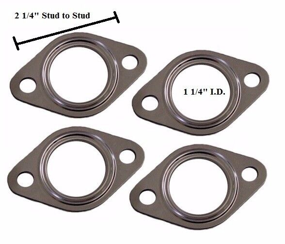 Air-Cooled VW 1200-1600cc Steel Stock Exhaust Gaskets, 4 Pack