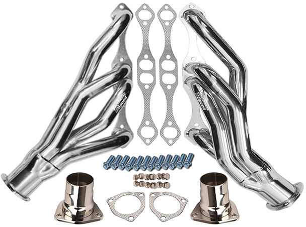 NEW 70-88 MONTE CARLO CLIPSTER HEADERS,HOT ROD,RAT ROD,TRIPLE CHROME PLATED,SBC