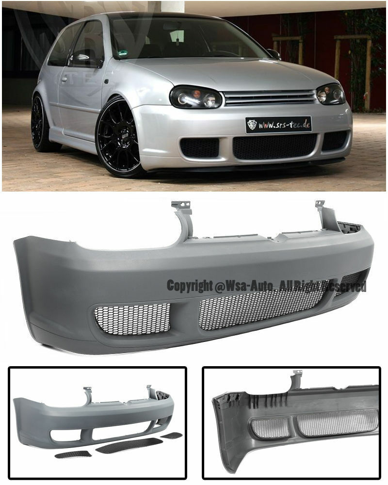 R32 STYLE FRONT BUMPER W/ MESH GRILLE FOR MK4 VOLKSWAGEN GOLF GTI COVER IV