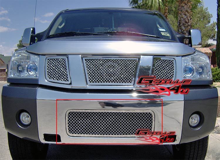 Fits 2004-2015 Nissan Titan/04-07 Armada Bumper Stainless Steel Mesh Grille