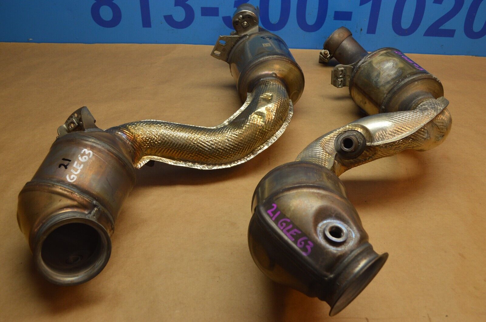 2021 W167 MERCEDES BENZ GLE63 AMG EXHAUST DOWNPIPES LEFT & RIGHT DOWN PIPE
