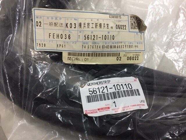 TOYOTA OEM Japan STARLET KP60 Genuine FRONT WEATHERSTRIP SEAL 56121-10110