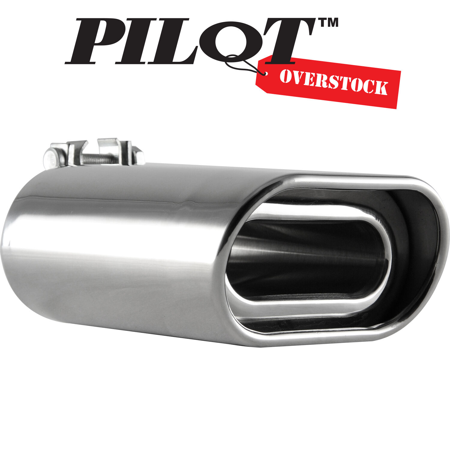 Pilot Automotive Stainless Steel Oval Exhaust Muffler Tip Bolt On - US SELLER