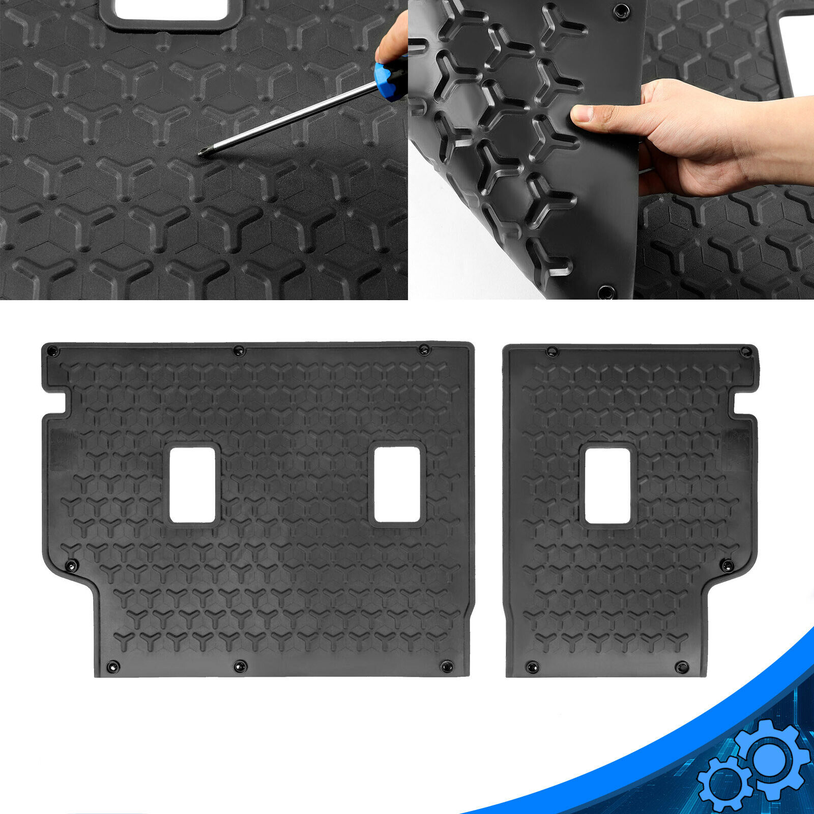 For 2021-2023 2022 Ford Bronco Sport Rear Seat Back Mat Protector Black TPE