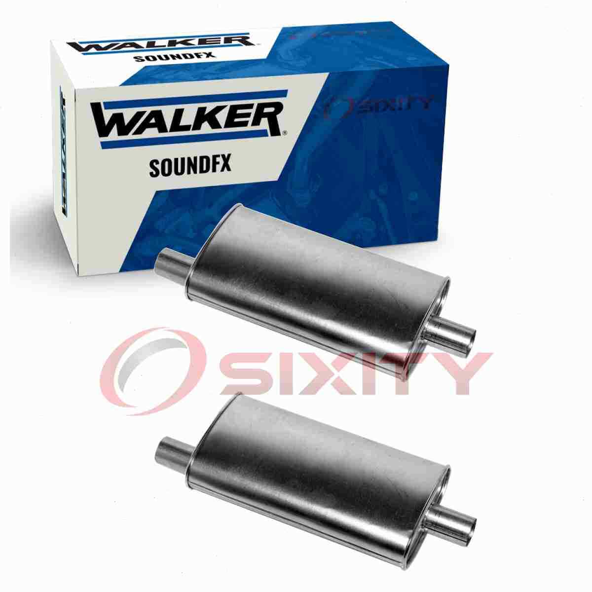 2 pc Walker SoundFX Exhaust Mufflers for 1968-1974 Plymouth Road Runner 5.2L oy
