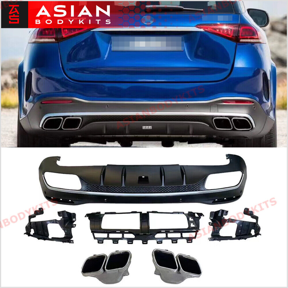 Rear Diffuser With Exhaust Tips for Mercedes Benz GLE63 AMG V167 2020+