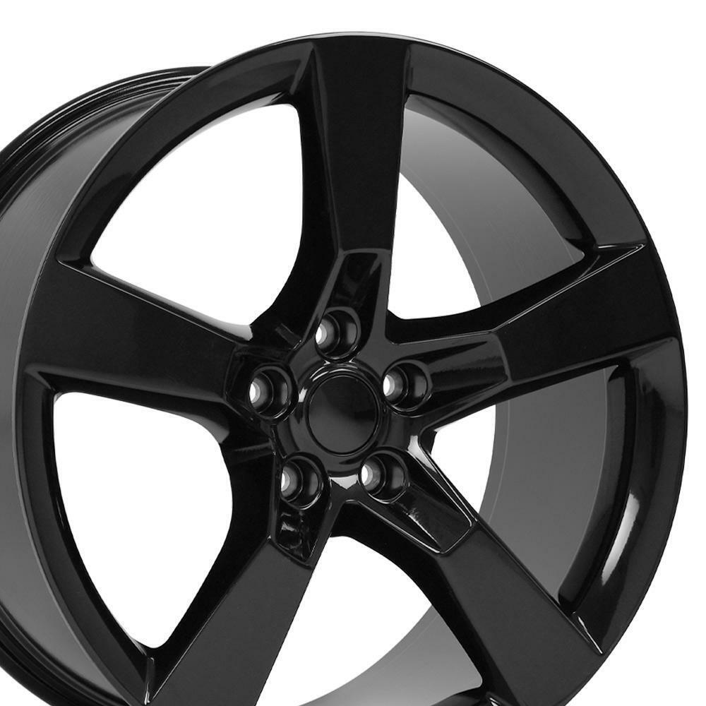 20 inch Black 5443 Wheels SET Fits Camaro - SS Style Rims 20x9 (non-staggered)