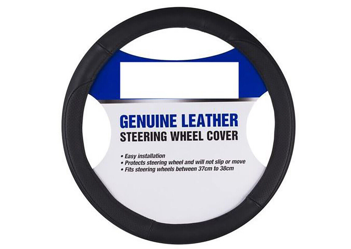 Nissan Micra & Murano All Models Genuine Leather Steering Wheel Cover Black 