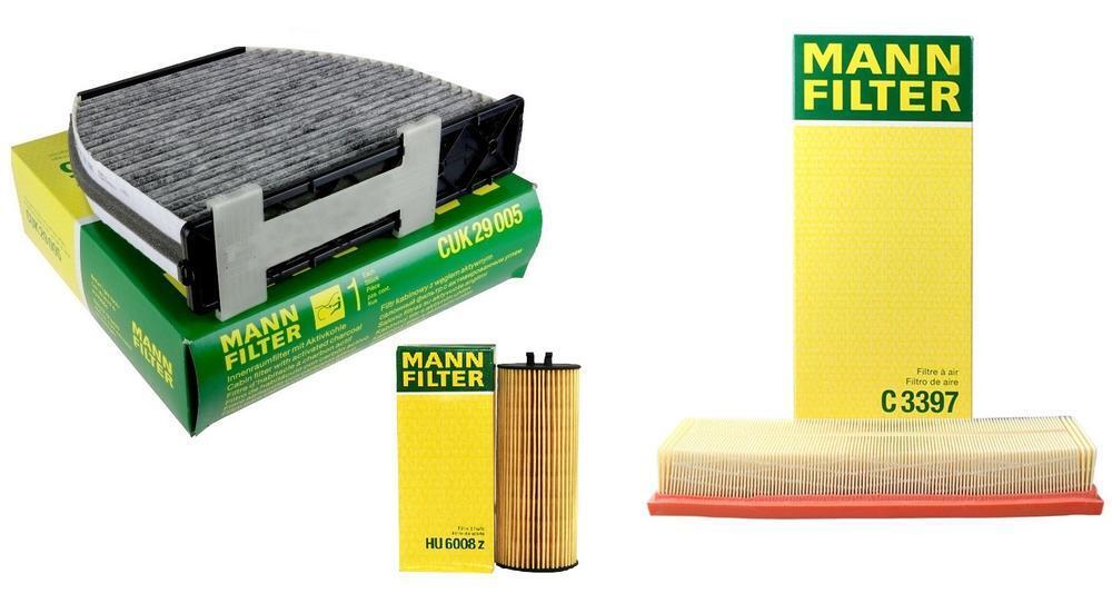 Mann Oil Air Carbon Cabin Filter Kit for Benz C207 W212 W218 R231 CLS550 SL550