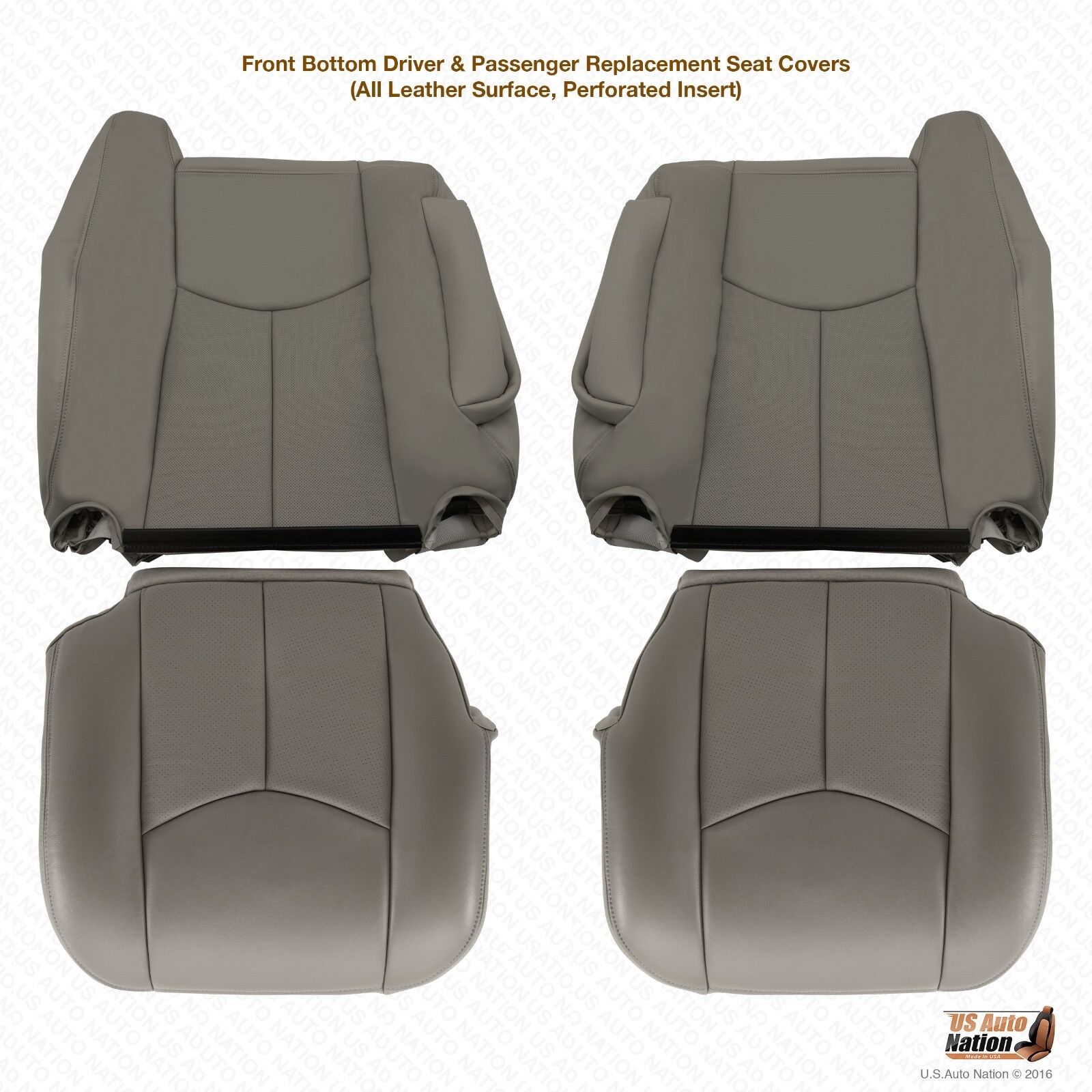 2003 2004 2005 2006 Cadillac Escalade Upholstery Leather Seat Covers Gray  