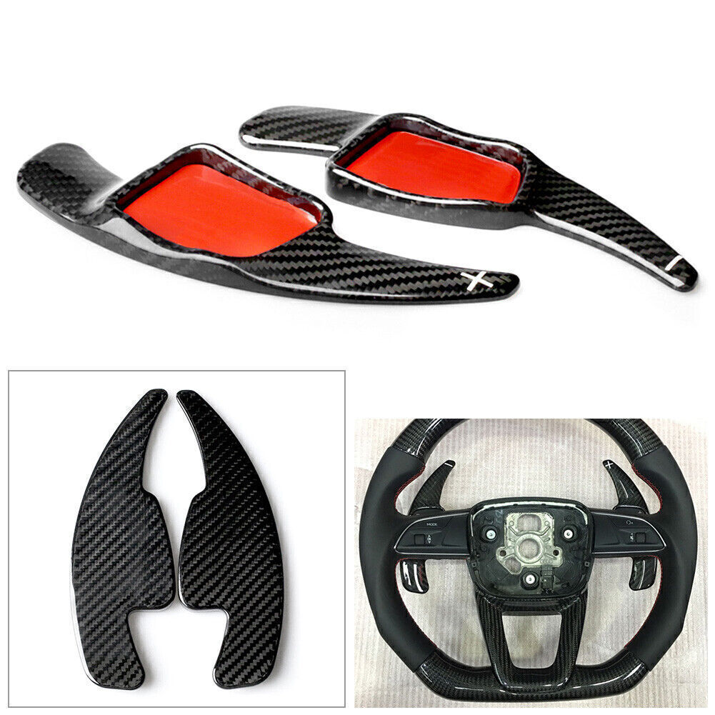 Carbon Fiber Steering Wheel Shift Gear Paddle For Audi A3/4/5 S3/4 Q2/5/7 TT TTS