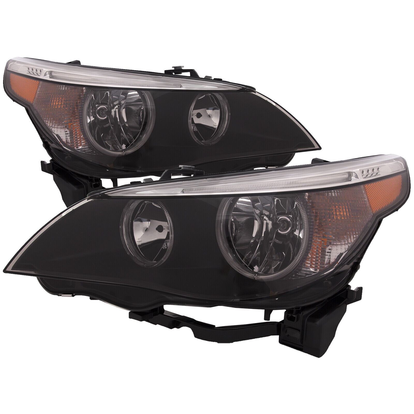 Headlight Pair For BMW 525i 545i 550i 530i Headlamp Set
