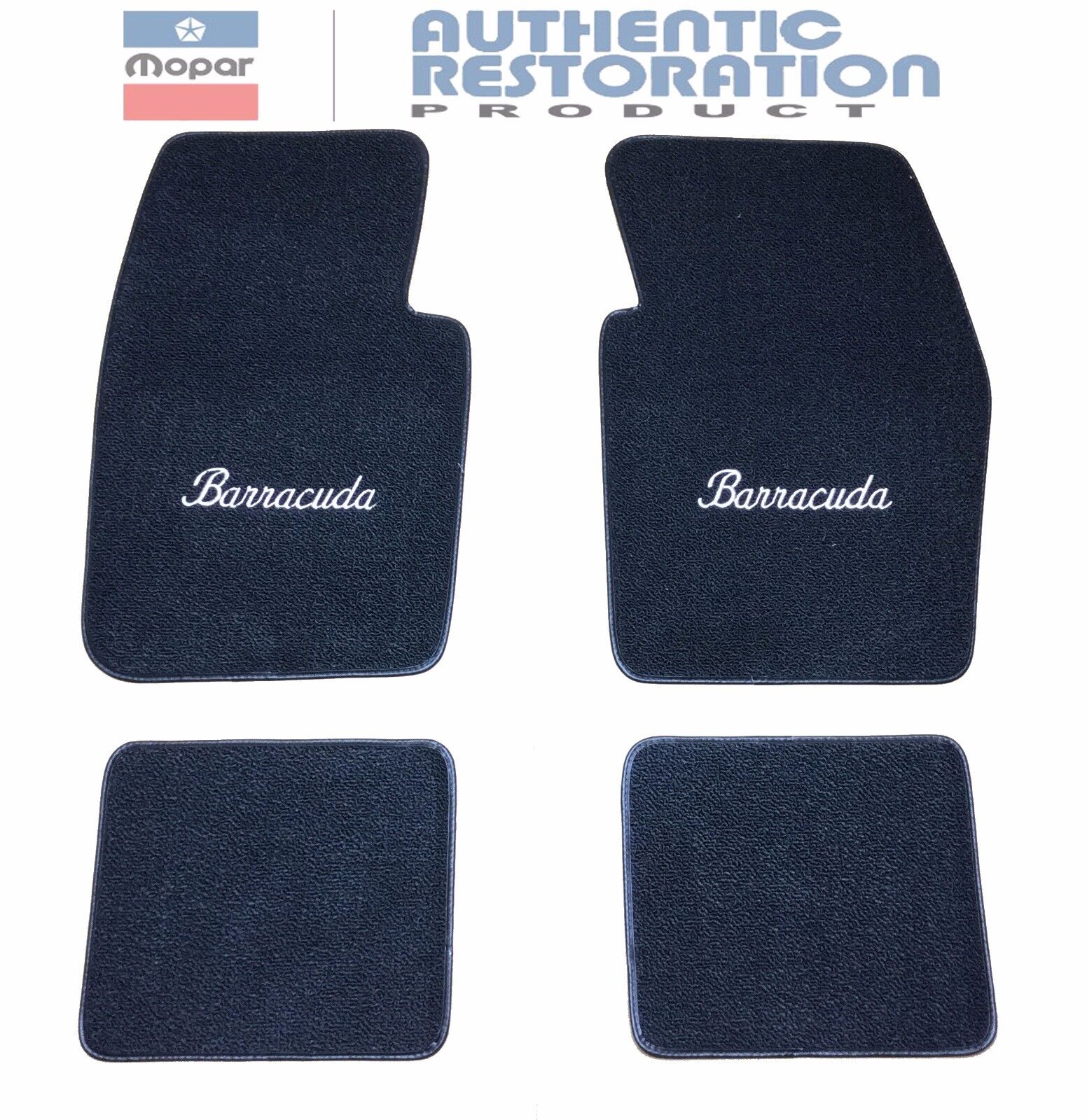 Floor Mats 80/20 Loop Cater 1964-74 Plymouth Barracuda Embroidered Mopar