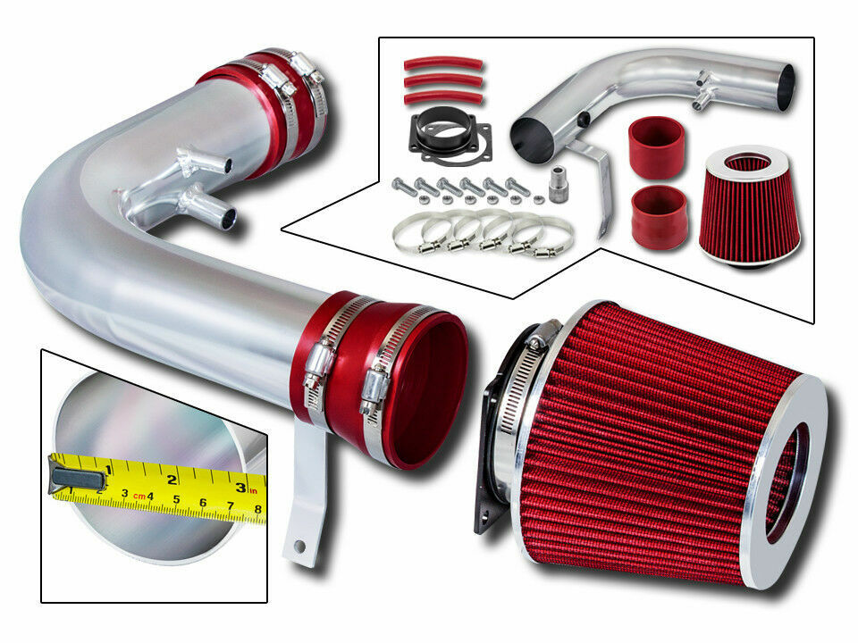 BCP RED 97-03 Ford F150/Expedition 4.6/5.4L V8 Air Intake Racing System + Filter