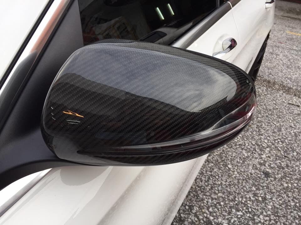 Mercedes Benz W205 C300 C450 C43 C63 AMG Carbon Fiber Mirror Covers